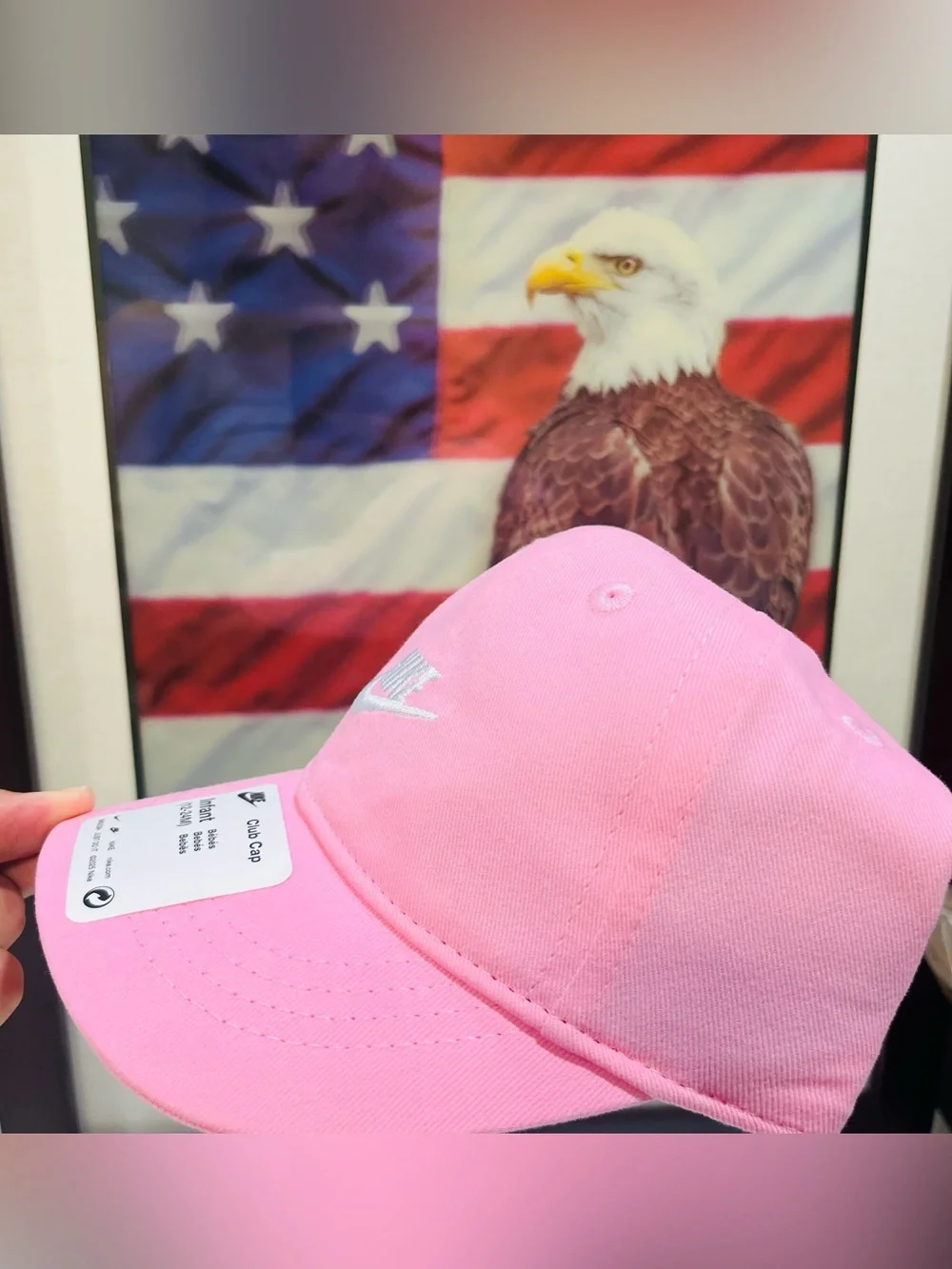 New WTG Nike Infant Club Cap - Light Pink with White Logo